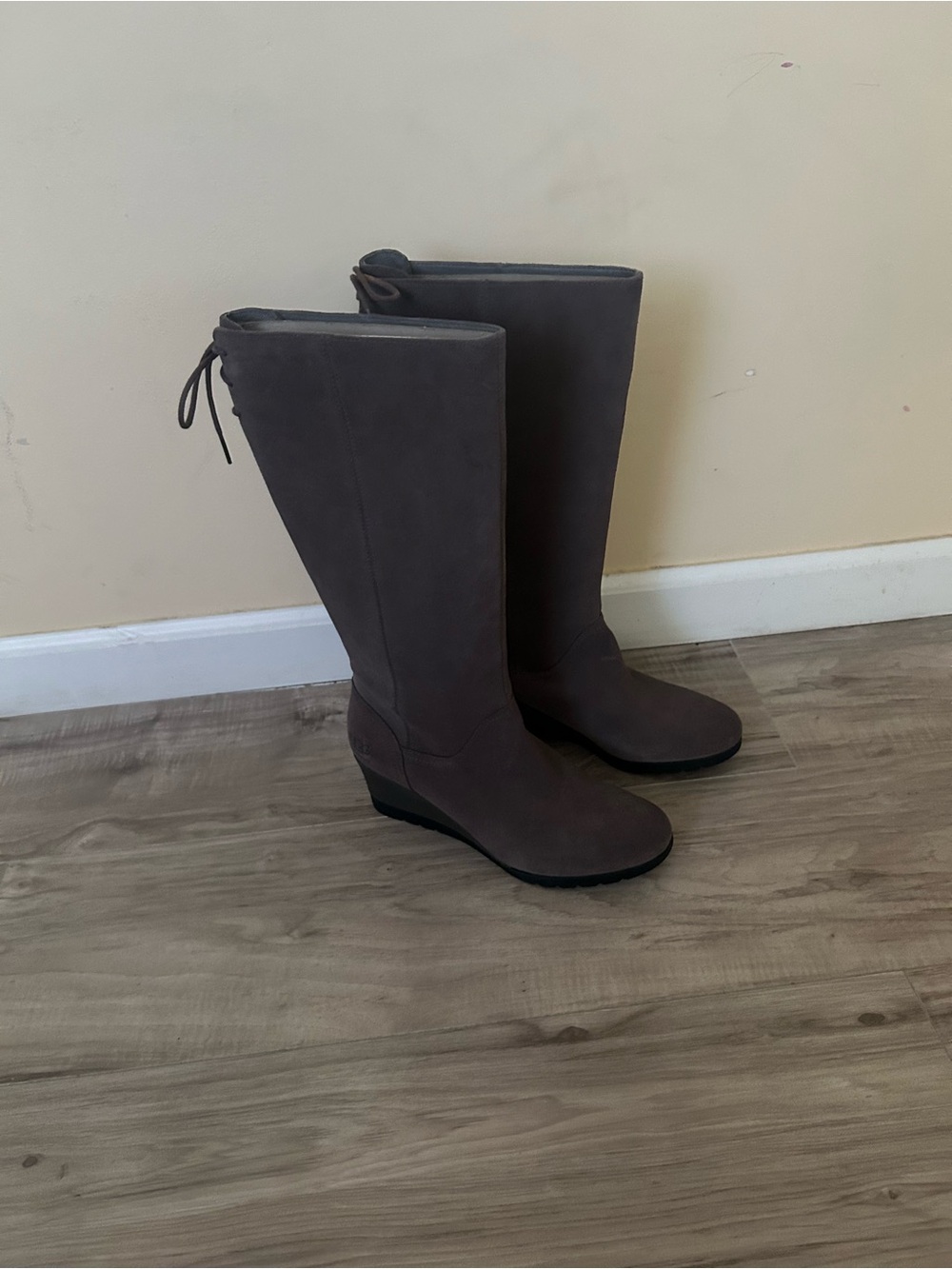 UGG Tall Over-the-Knee Taupe Suede Boots